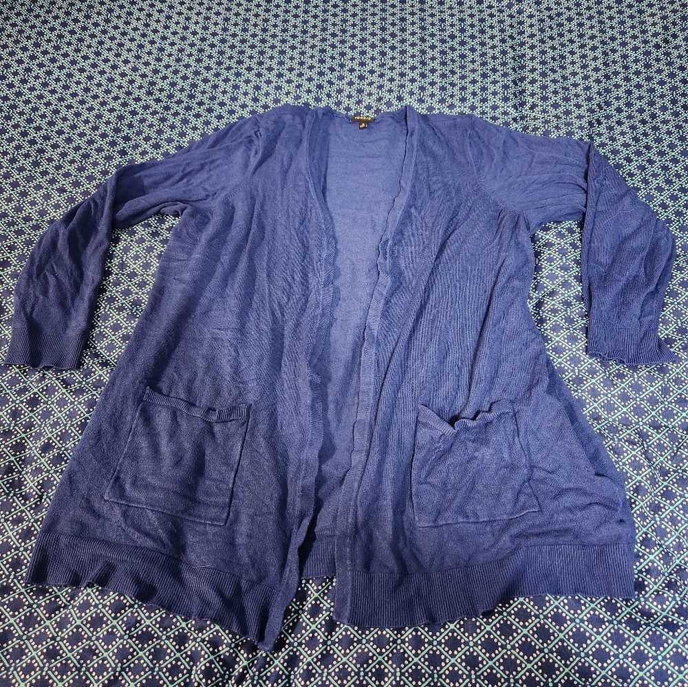 Torrid Size 3 Blue Cardigan